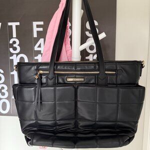 The Birds Papaya x Poppy & Peonies collab work tote diaper bag